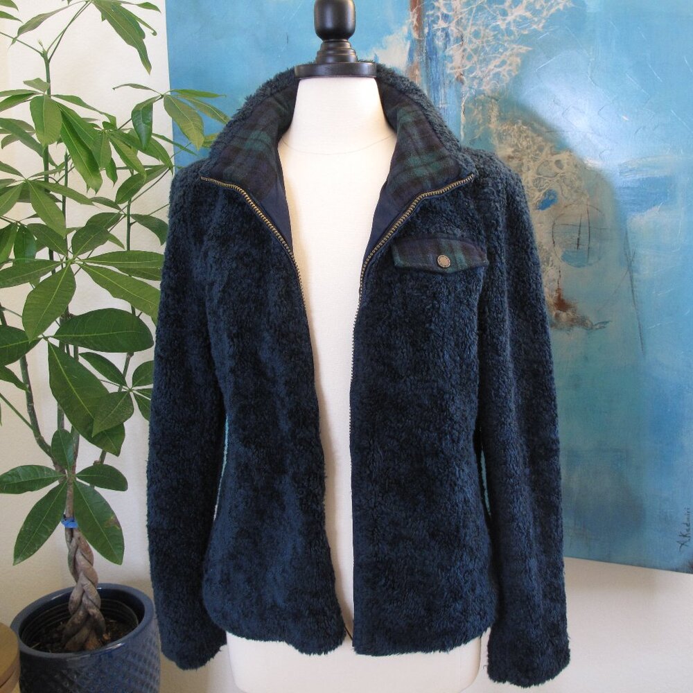 PENDLETON - Fuzzy Wool Blend Teal Sherpa Jacket